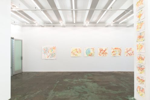 Andrea Éva Győri – Vibration Highway And Other Works - Installation view, west wall. (Photo credit Sabrina Slavin)