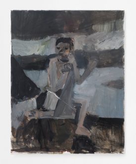 <i>Nude on a Rock</i>, 2015. Oil on canvas, 14 x 11 in.