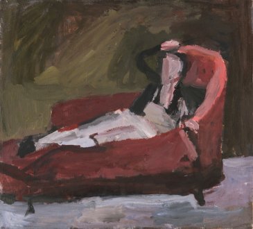 <i>After Manet</i>, 2011. Oil on canvas, 16 × 18 in. 