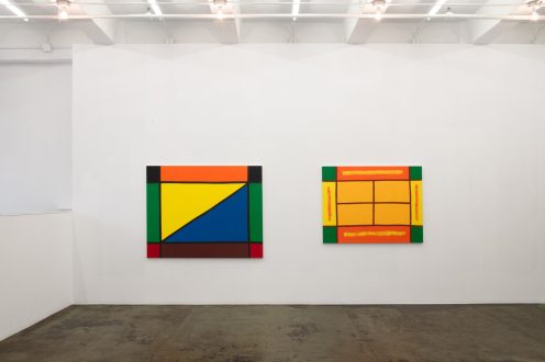 Harriet Korman: Housing Development / New Paintings and Drawings - Installation view, east wall. (photo credit: Sabrina Slavin).