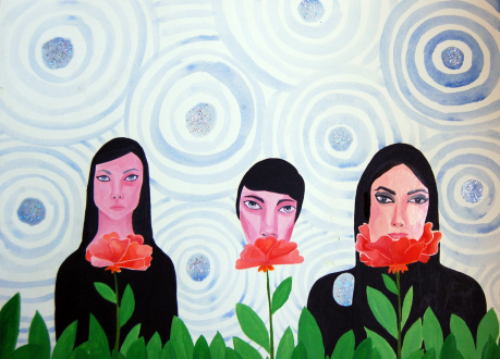 Ala Dehghan – I Can Explain Everything - Ala Dehghan, Never-Touched Flower, 2010. Mixed media on paper, 39.5 x 54.5 cm.