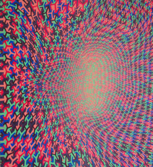 New Selections: South Asia – Vinod Balak, Faiza Butt, Hasan Elahi, Anoka Faruqee, Koshal Hamal, Ehsan ul Haq, Sreshta Rit Premnath, Schandra Singh - Anoka Faruqee: Corbelled Arch, 2010. Acrylic on linen, 56.25 x 51.25 in.