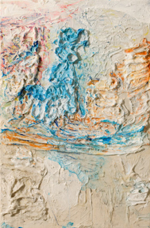 Dona Nelson – in situ: paintings 1973 – present - Hag’s Song, 2008. Cheesecloth and acrylic mediums
on canvas 30.25 x 20 in.