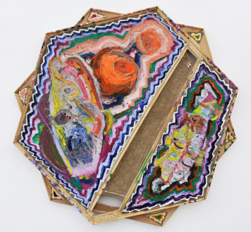 Mike Cloud – Tears in abstraction - Untitled, 2019. Oil on canvas, 60 x 60 in.