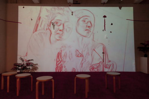 Mithu Sen – I have only one language; it is not mine - Installation view: courtesy Kiran Nadar Museum of Art, New Delhi.