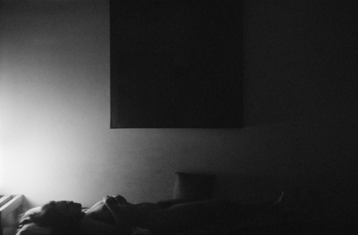 Pablo Bartholomew – Outside In - A Friend Asleep, Bombay, 1976. Gelatin silver print, edition of 10 (+3 AP), 16 x 24 in.