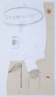 Roza-El-Hassan - Neutralität, 2002. Work on paper, 11.75 x 6.75 in.