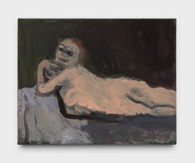 <i>Reclining Nude with Red Hair</i>, 2023. Oil on Board, 8 x 10 in.
