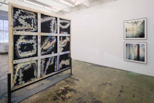 Anna and Bernhard Blume, Eli Bornowsky, Mike Cloud, Róza El-Hassan, Barry Gerson, Harriet Korman, Mehran Mohajer, and Dona Nelson - Installation view, east wall. (photo: Fernando Sandoval/MW)