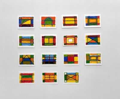 All works: <i>Untitled</i>, 2022. Oilstick on paper, 11 x 13 inches.