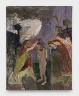 <i>Sienese Baptism</i>, 2023. Oil on linen, 20 x 16 in.