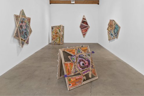 Mike Cloud: “Circle Chat” at Corbett vs. Dempsey - Installation view of Mike Cloud, Circle Chat, March 7 - April 26, 2025. Photo by Bob.